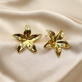 Fleur - Boucles d’oreilles en Acier Inoxydable