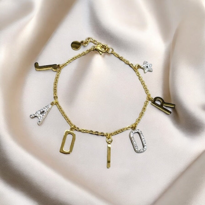JADIOR - Bracelet Breloques « Jadior » en strass et en Acier Inoxydable
