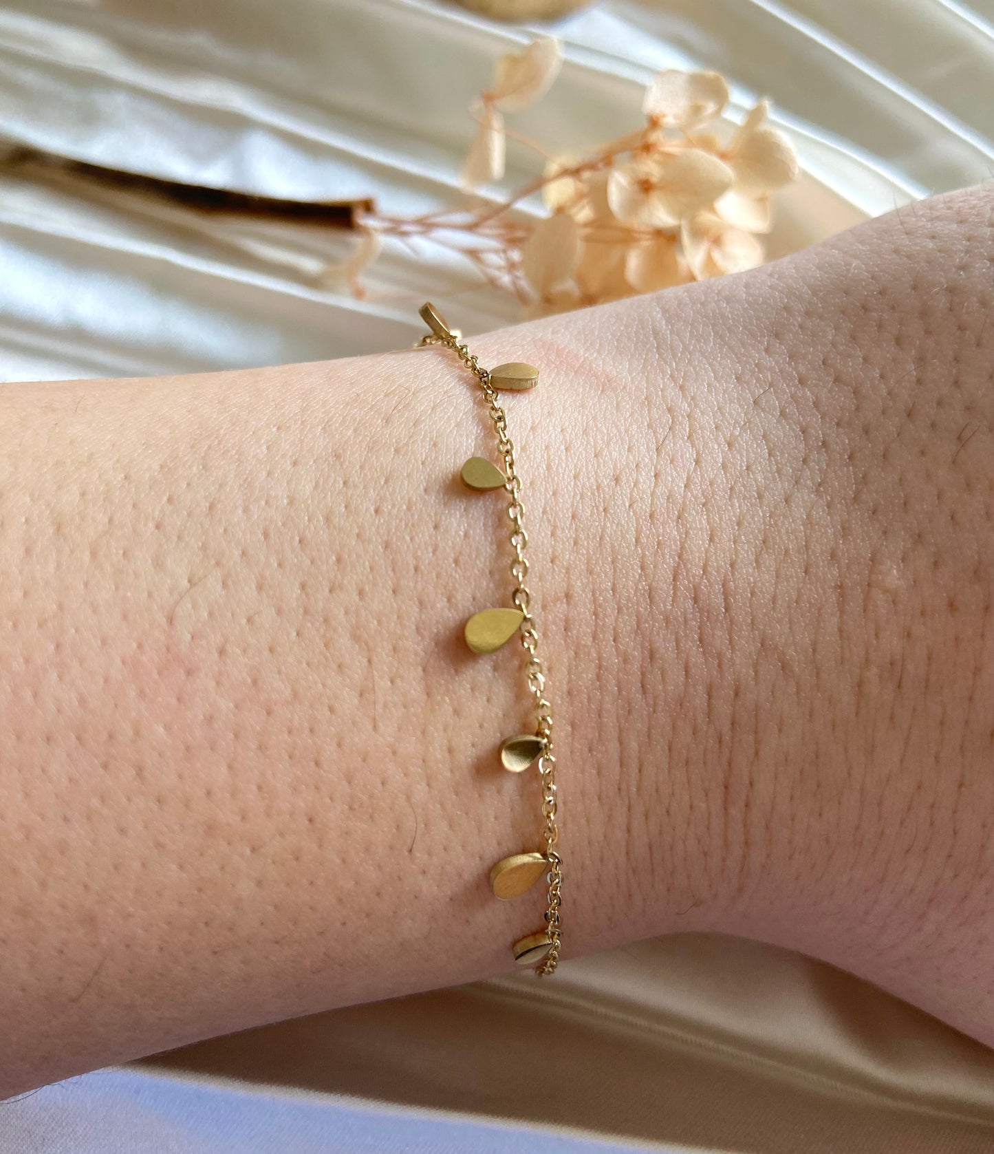 Celia Gouttes - Bracelet d’été en Acier Inoxydable - Doré