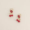 CERISE - Boucles d’oreilles cerise en Acier Inoxydable