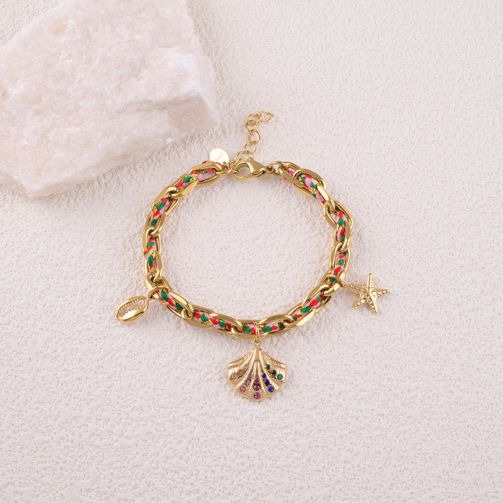 AURA - Bracelet Breloque éléments de la mer