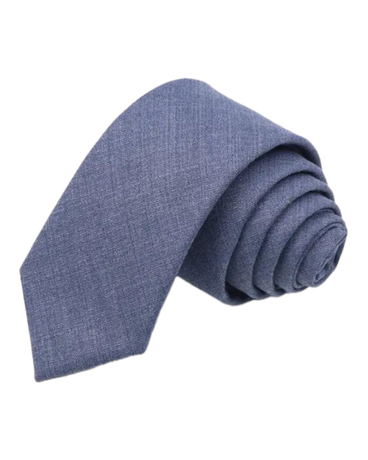 Cravates fines slim Bleu Jean pour Hommes