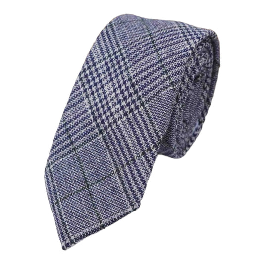 Cravates fines à carreaux Bleu pour Hommes