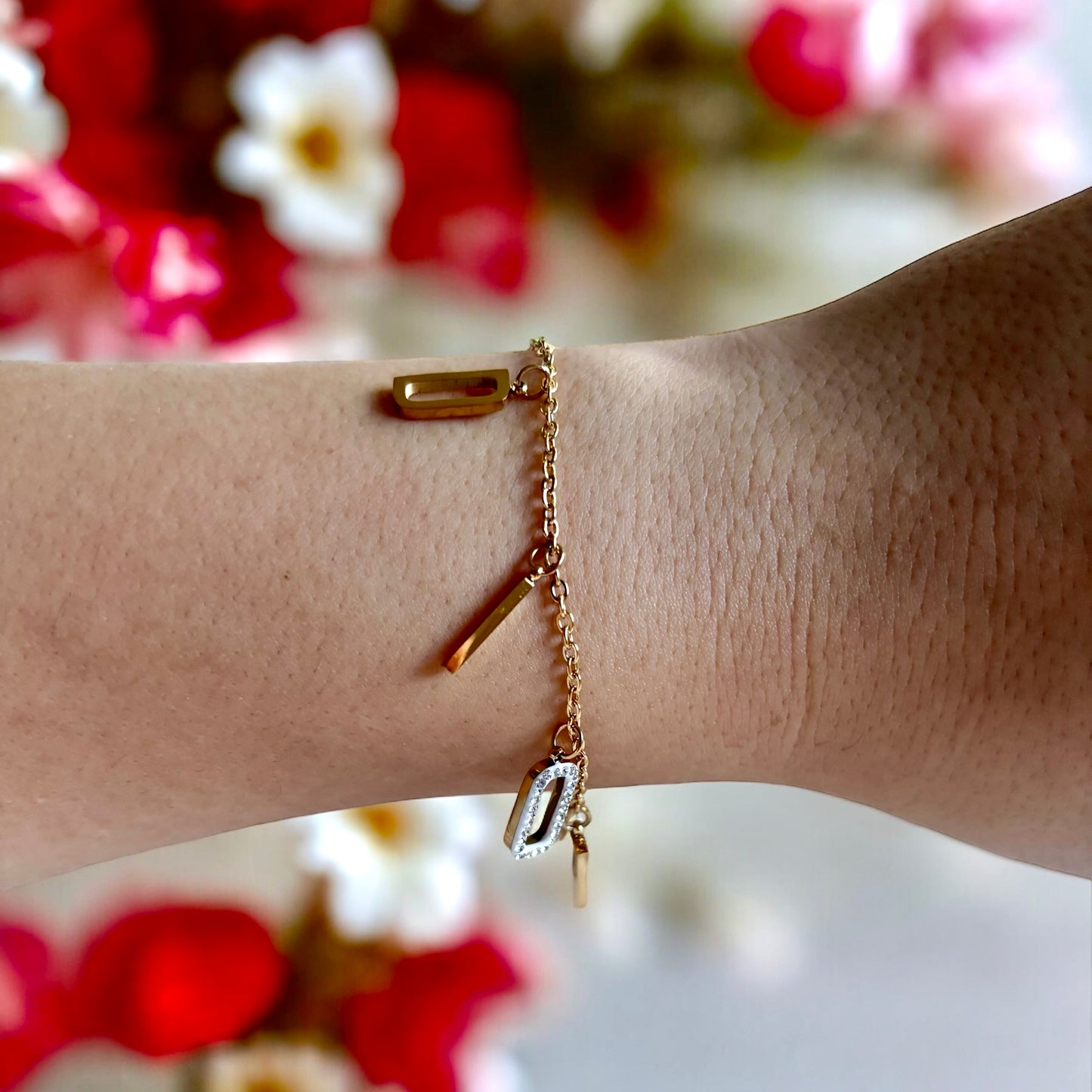 JADIOR - Bracelet Breloques « Jadior » en strass et en Acier Inoxydable