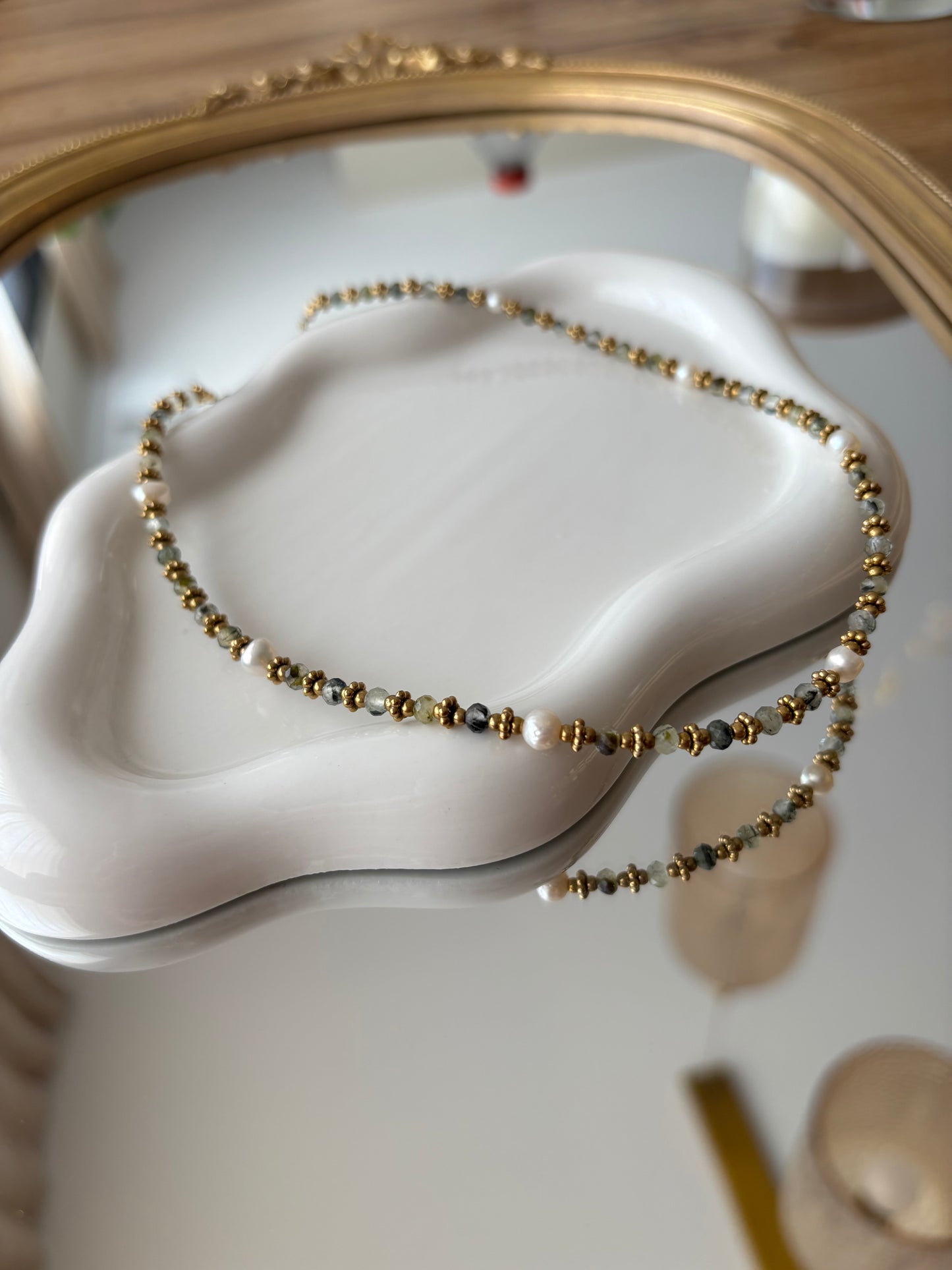Collier en Pierre Tanzanite et en Acier Inoxydable - OLYMPEA