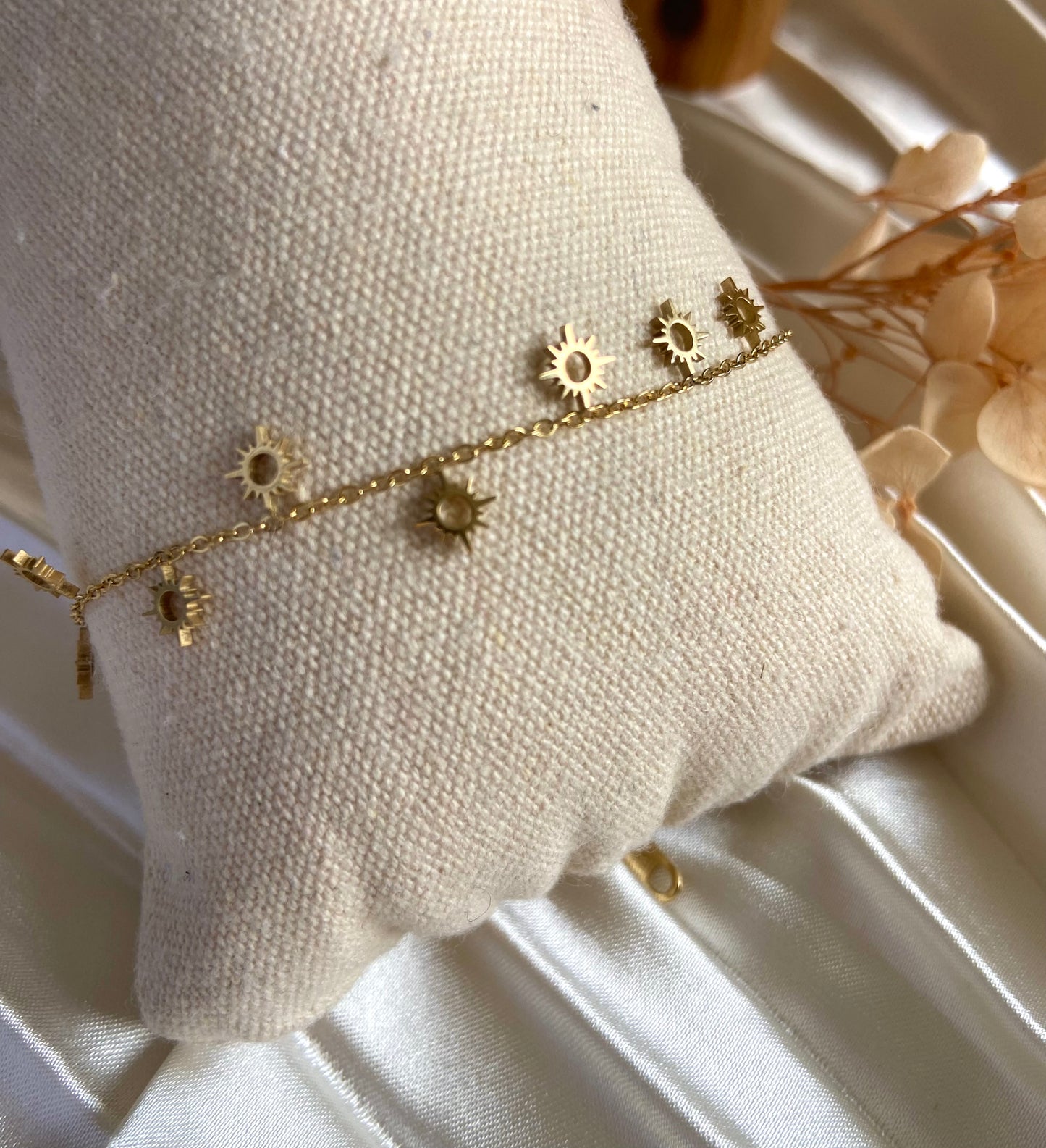 Celia Étoile - Bracelet d’été en Acier Inoxydable - Doré