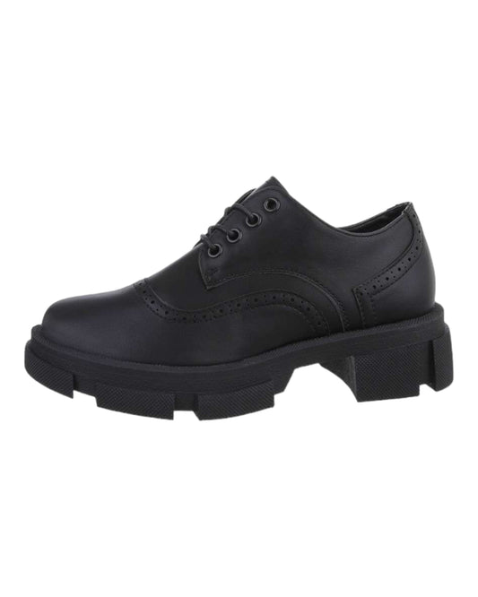 Chaussures basses Noir à semelles compensés - NuptiaLove