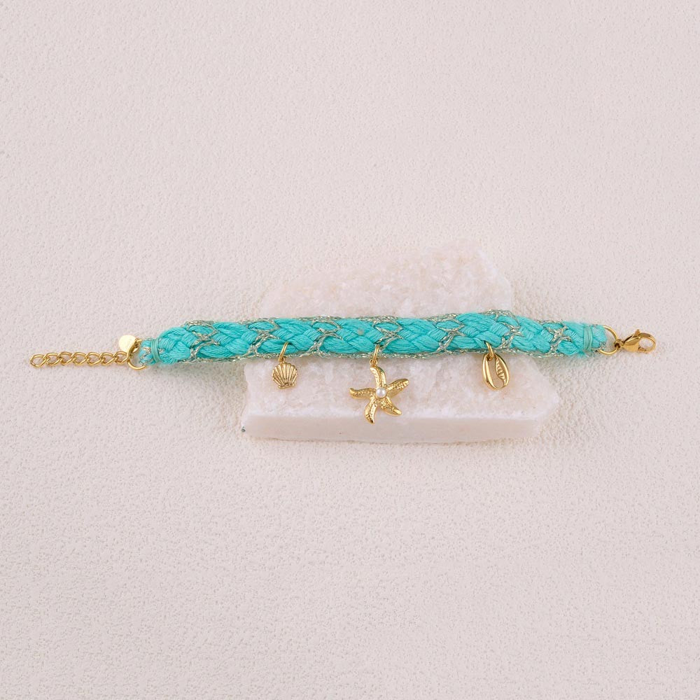 MARTINIQUE- Bracelet breloque orange ou turquoise