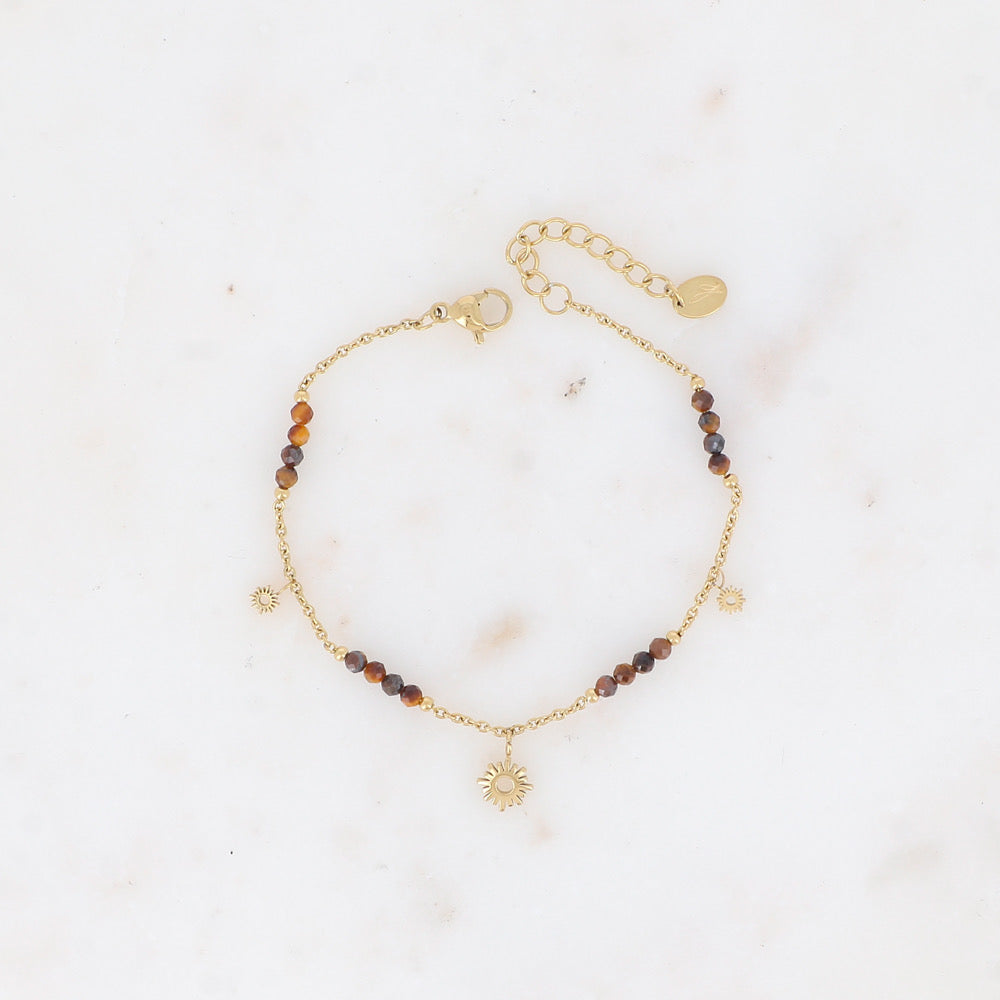 Bracelet en Acier Inoxydable avec Œil de Tigre - DALY