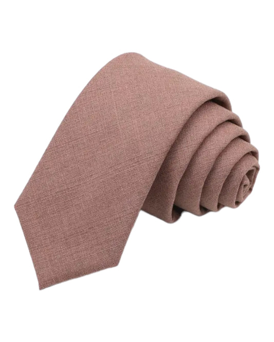 Cravates fines slim Vieux rose foncé pour Hommes