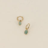 JASPE - Boucles d’oreilles en pierre naturelle et en Acier Inoxydable