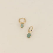 JASPE - Boucles d’oreilles en pierre naturelle et en Acier Inoxydable
