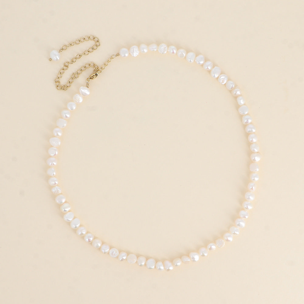 ONDINE - Collier en perles d’eau douces et en Acier Inoxydable