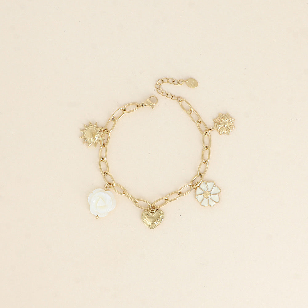 VAVEE - Bracelet breloques en Acier inoxydable