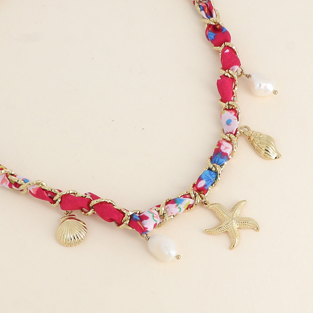 FÉE FUSHIA - Collier Fushia breloque