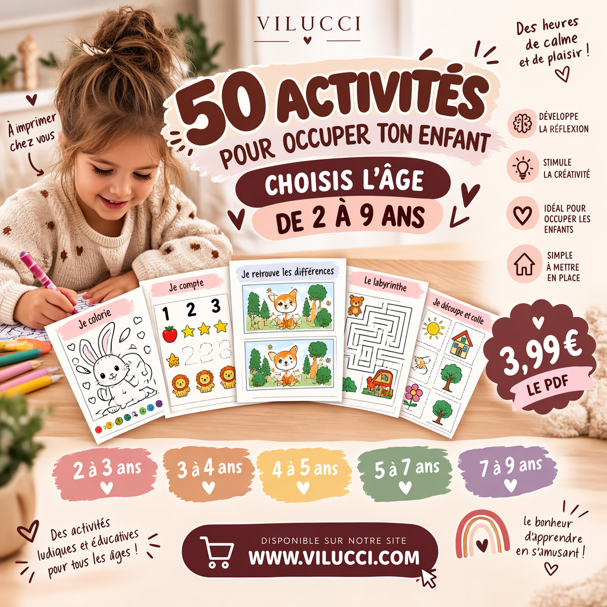 50 activités pour occuper ton enfant en PDF