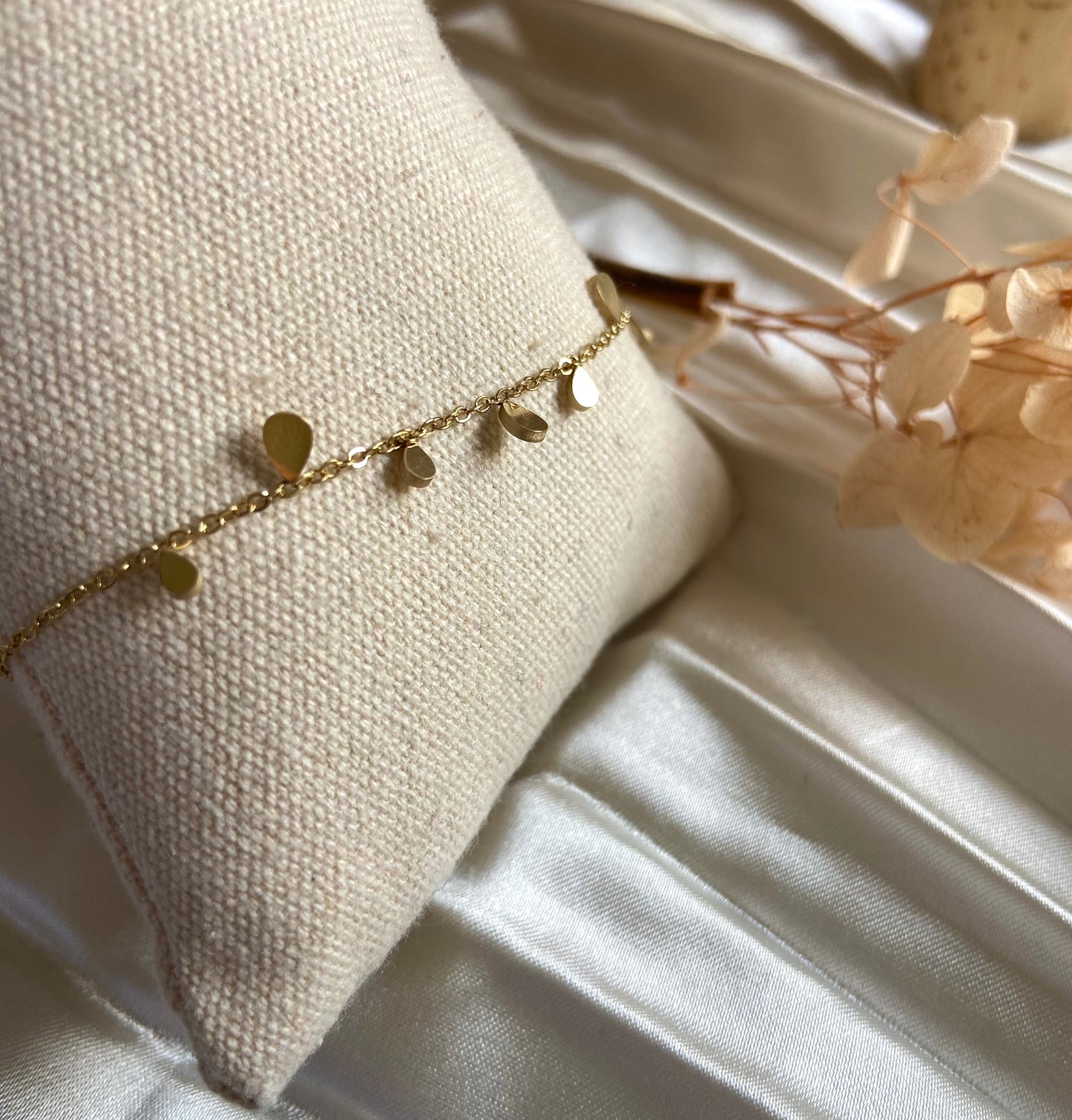 Celia Gouttes - Bracelet d’été en Acier Inoxydable - Doré