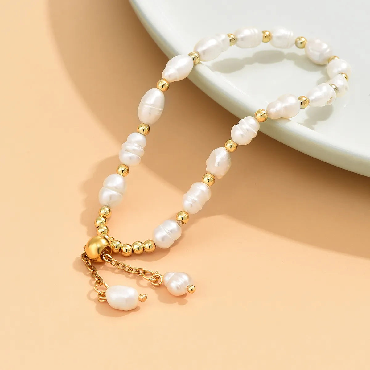 Aina-Bracelet Perle d’eau douce et en Acier Inoxydable