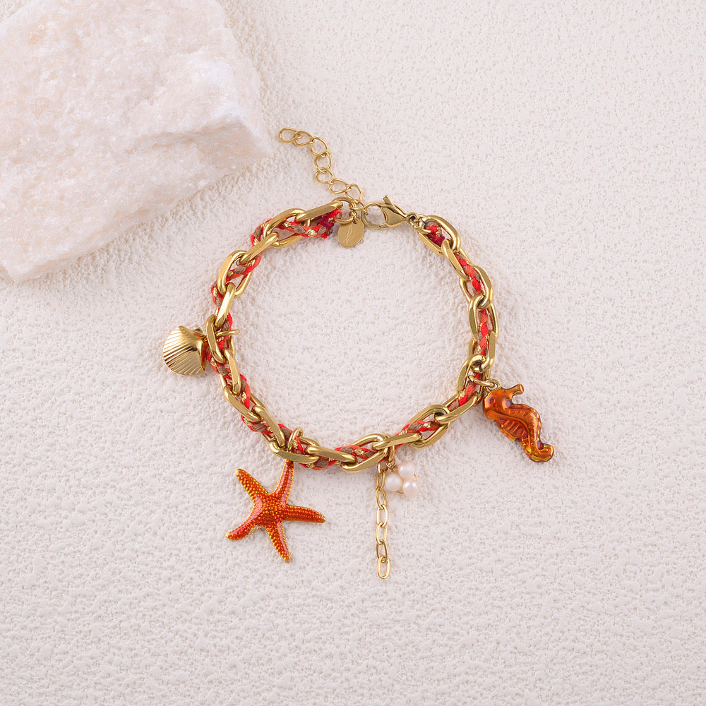 ATHENA - Bracelet Breloque éléments de la mer