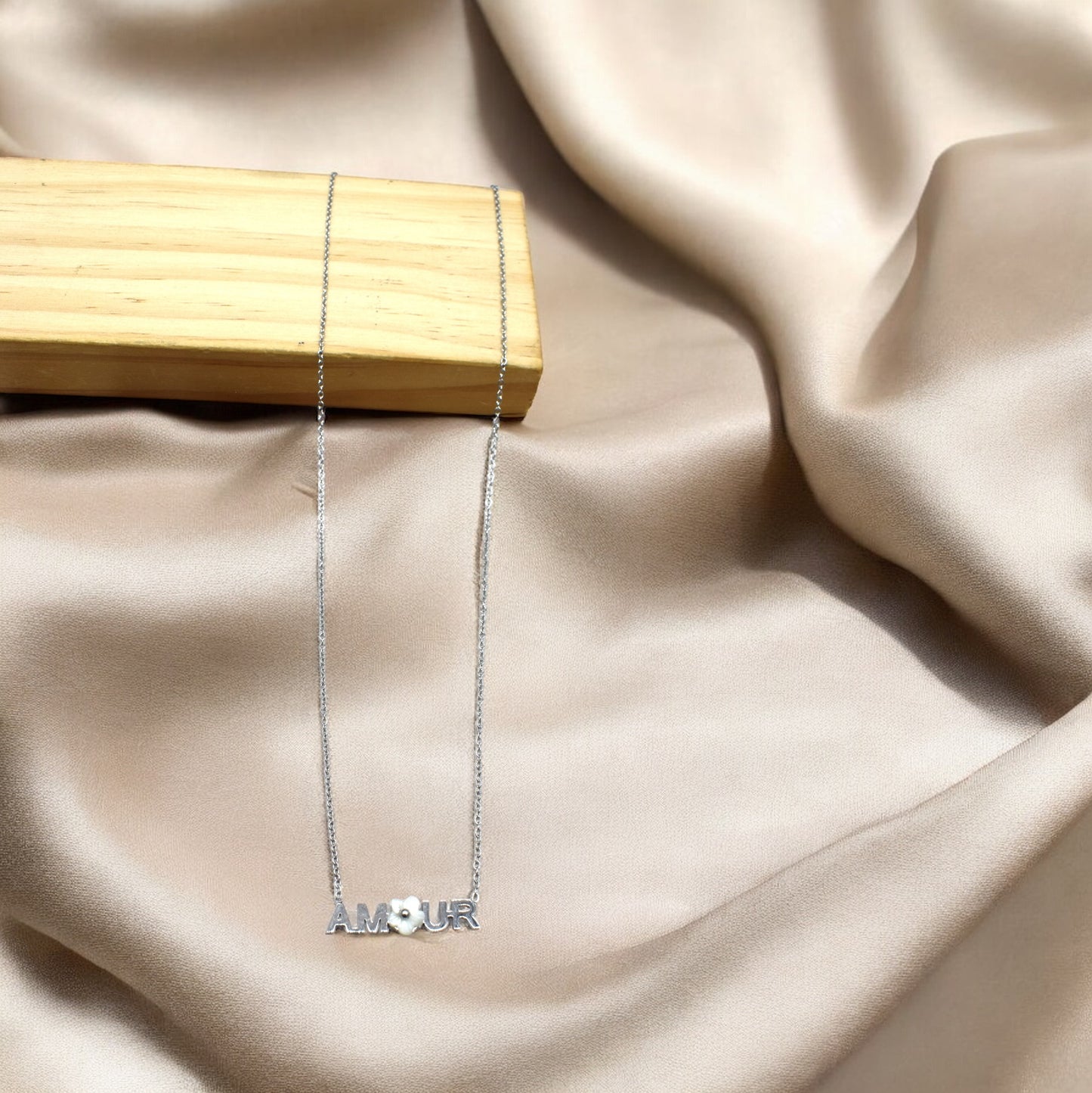 collier amour acier inoxydable
