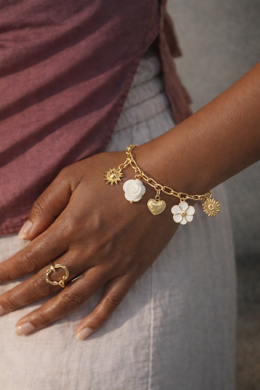 VAVEE - Bracelet breloques en Acier inoxydable