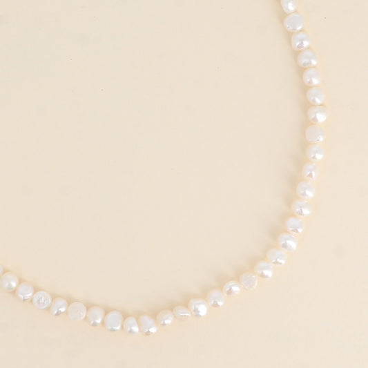 ONDINE - Collier en perles d’eau douces et en Acier Inoxydable