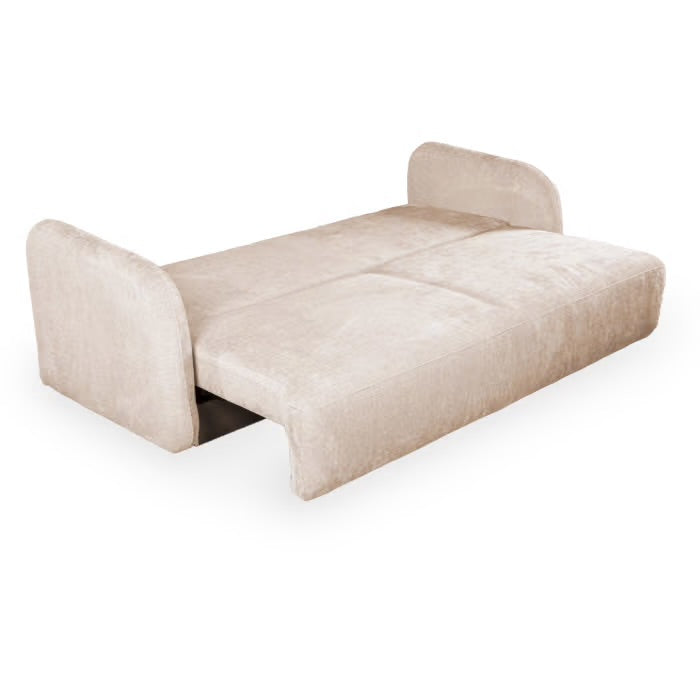 Canapé Fixe Convertible en Tissu doux Beige - OXY