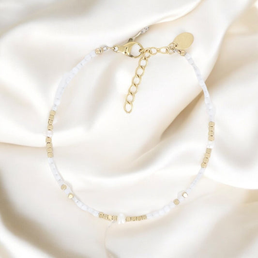 Bracelet en Pierre Naturelle  et en Acier Inoxydable - HUYANA