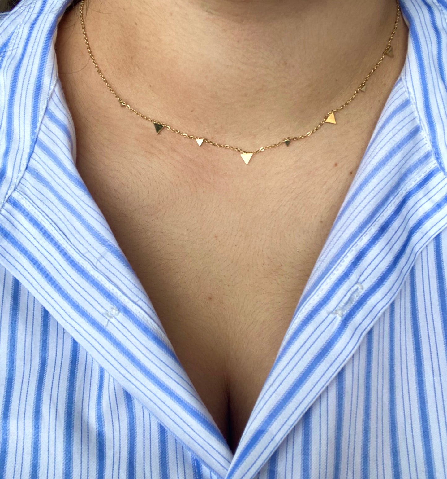 Candice Triangle - Collier d’été en Acier Inoxydable - Doré