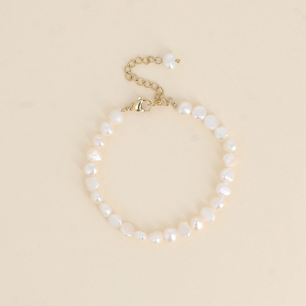 ONDINE - Bracelet en Perles d’eau douces et en Acier Inoxydable