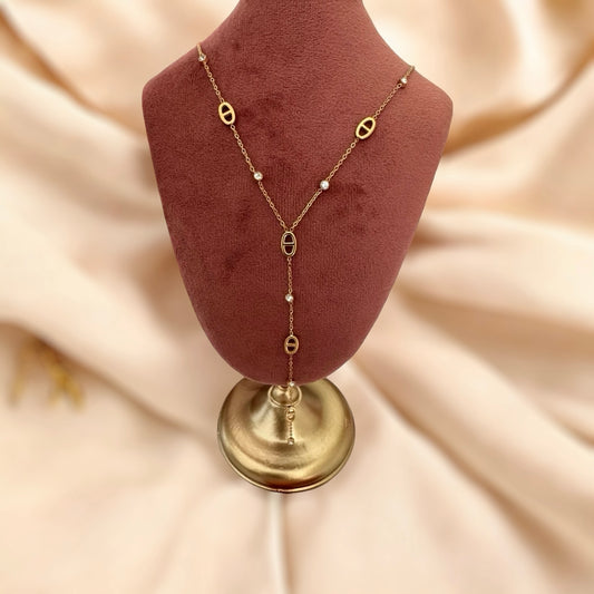 Collier Y d'Été Bella en Acier Inoxydable