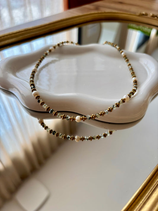 Collier en Pierre Tanzanite et en Acier Inoxydable - OLYMPEA
