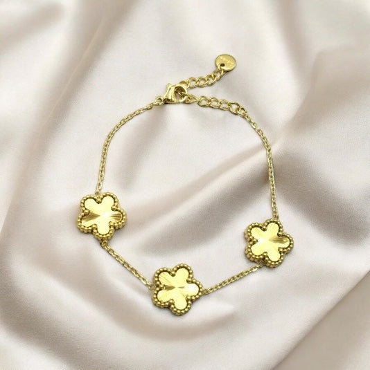 Freesia - Bracelet fleur en Acier Inoxydable